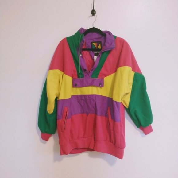 Vintage Jackets & Blazers - Komitor 1980's vintage Fleece half zip